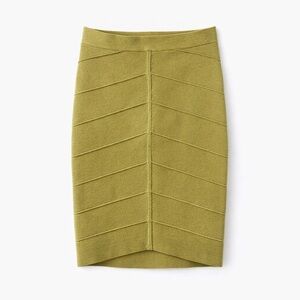 Bebe Bandage Skirt XS Olive Green Bodycon High Waist Mini Skirt